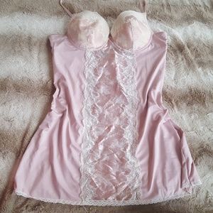 Marilyn Monroe blush & ivory lace slip/nightie XL